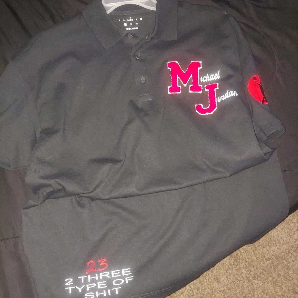 Custom Michael jordan polo shirt size Large